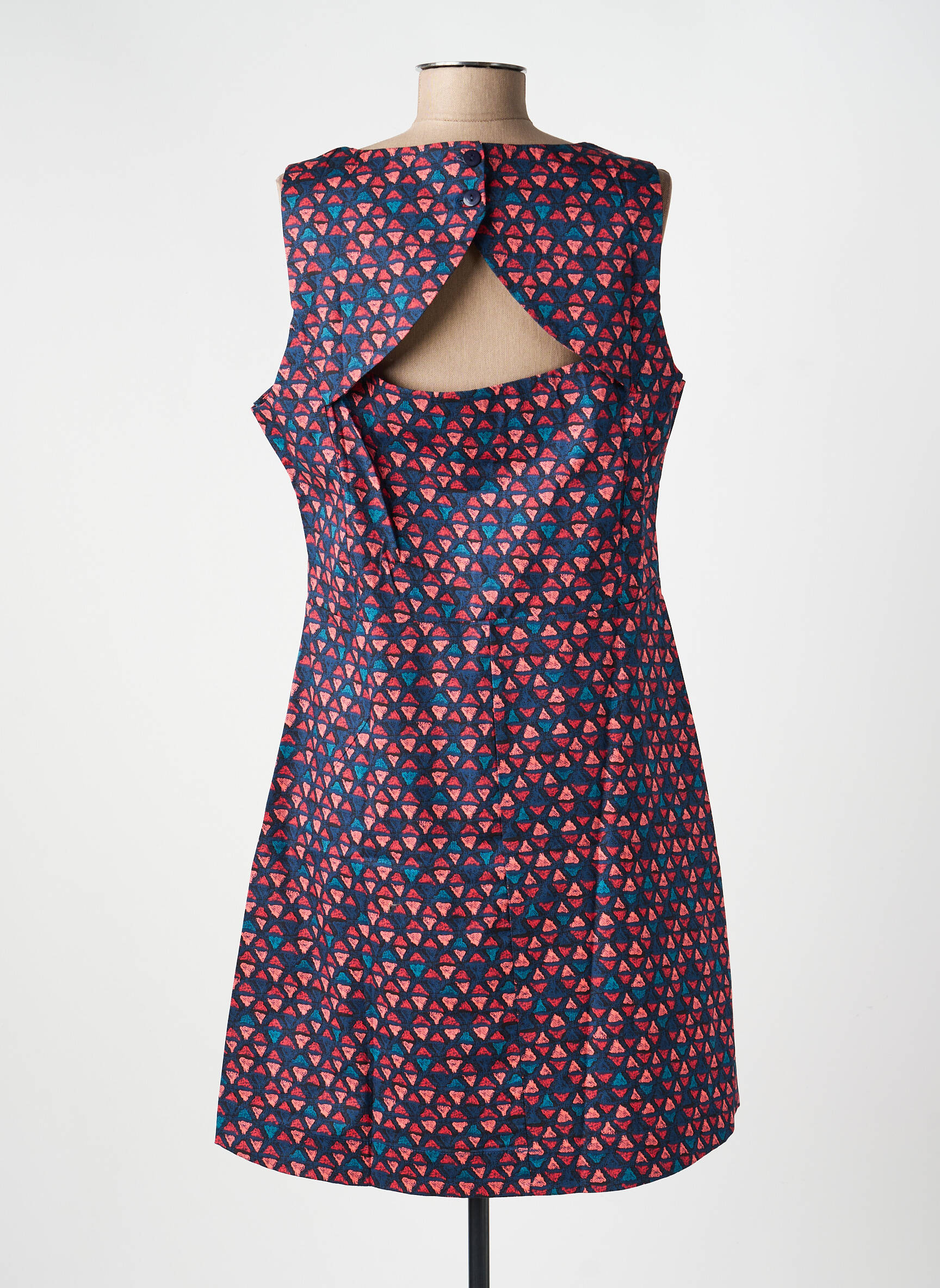 Robe courte sans manche sans manche bleu LA FIANCÉE femme