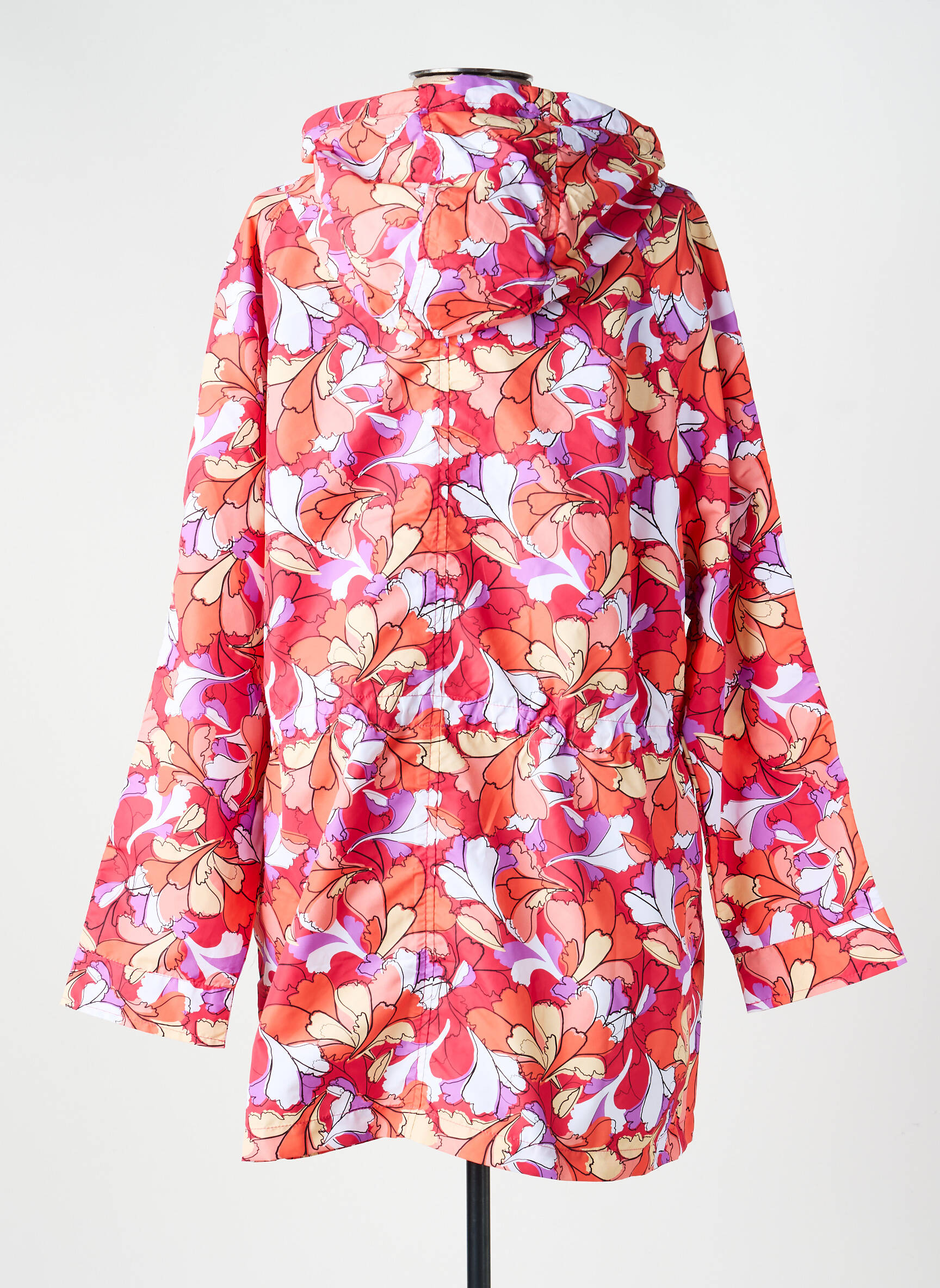 Imperméable manches longues a capuche rouge LA FIANCÉE femme