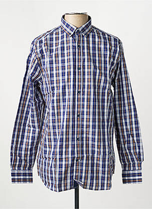 Chemise manches longues imprimé fantaisie bleu DAMART homme