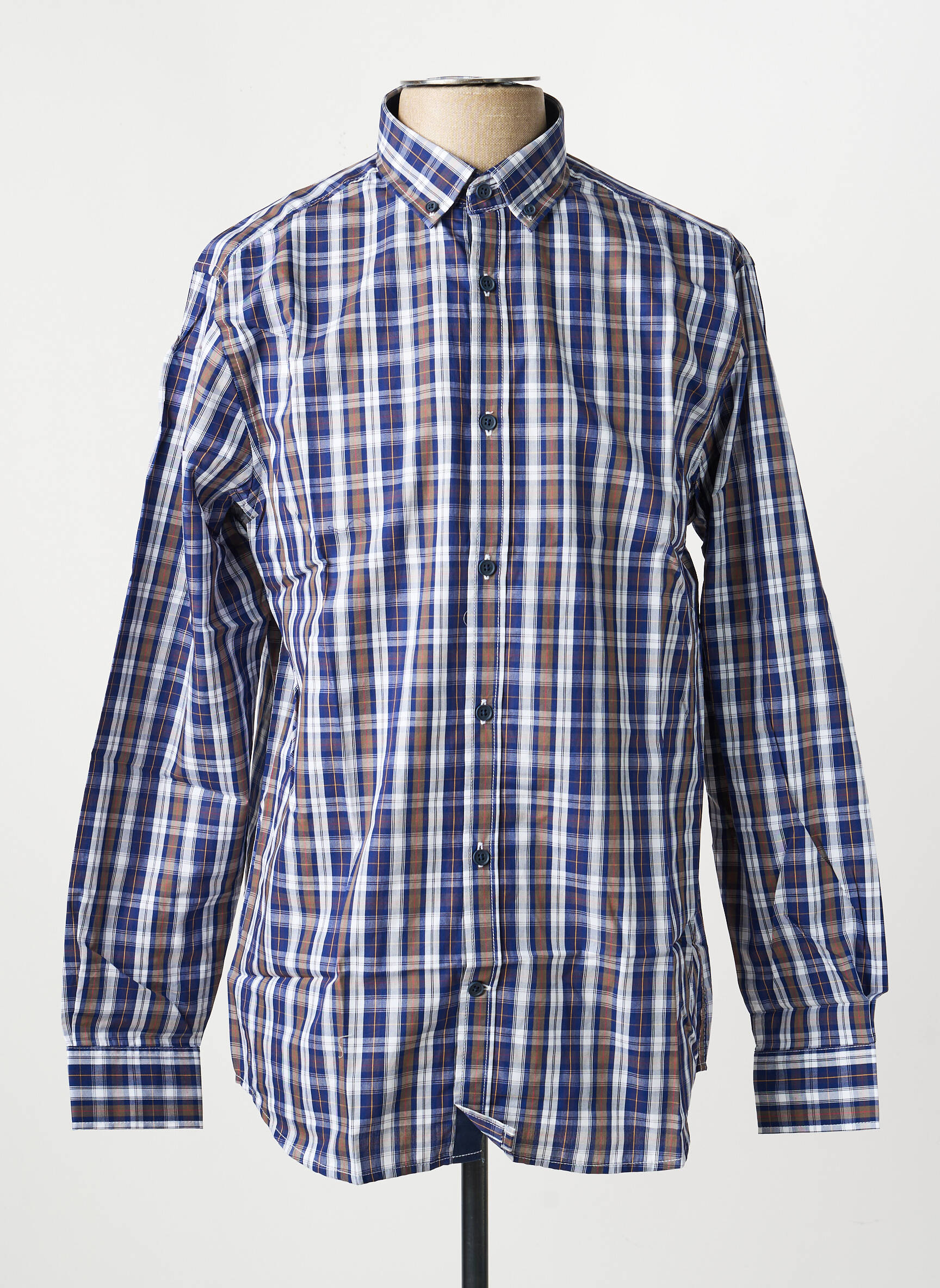 Chemise manches longues imprimé fantaisie bleu DAMART homme