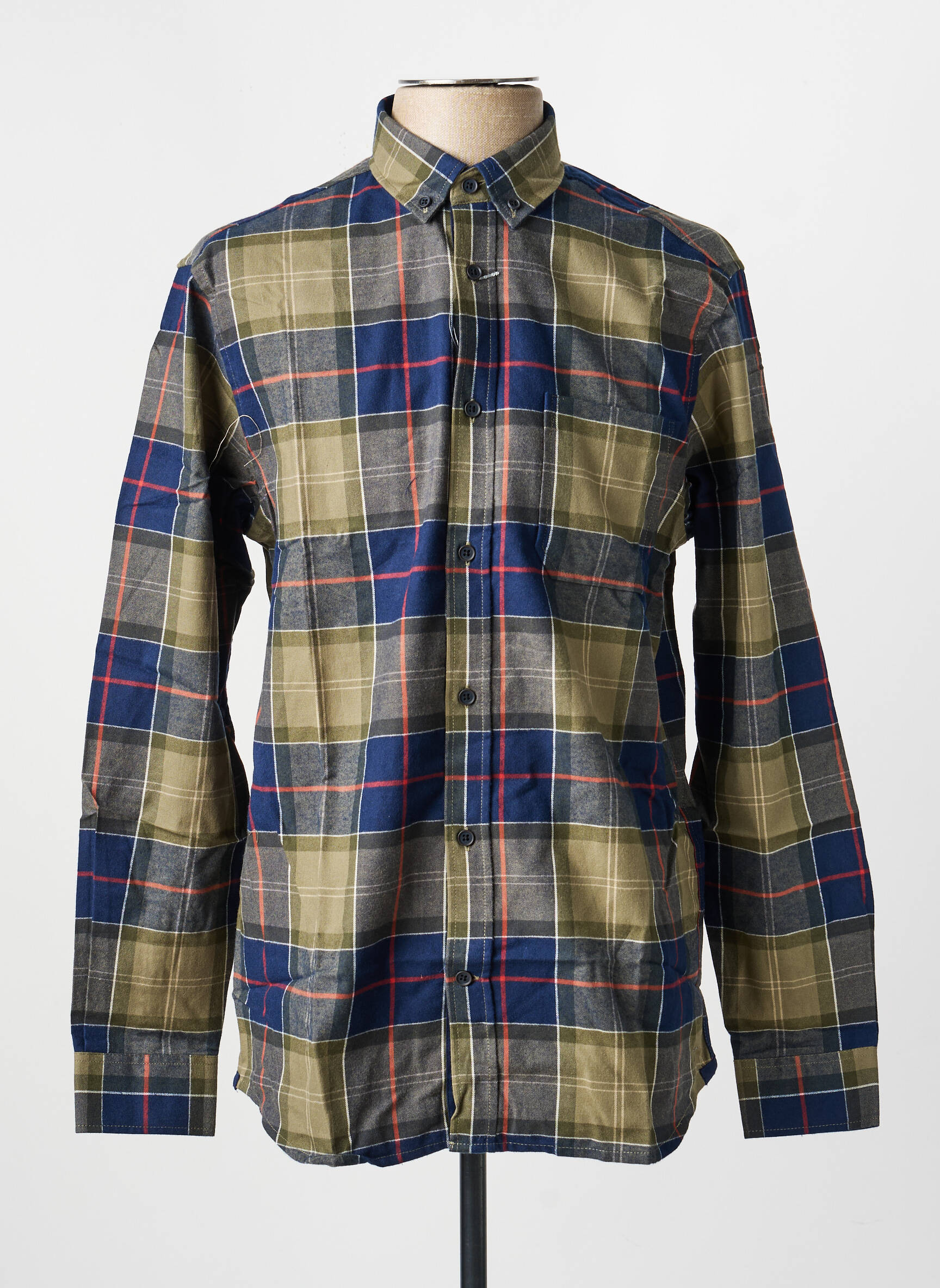 Chemise manches longues imprimé fantaisie vert DAMART homme