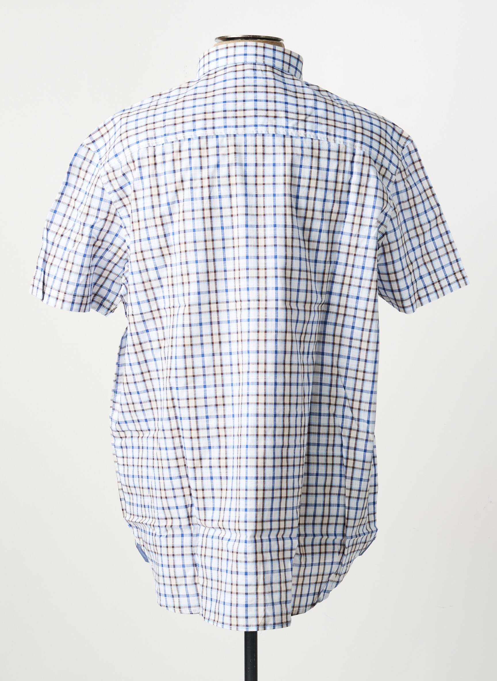 Chemise manches courtes imprimé fantaisie bleu DAMART homme