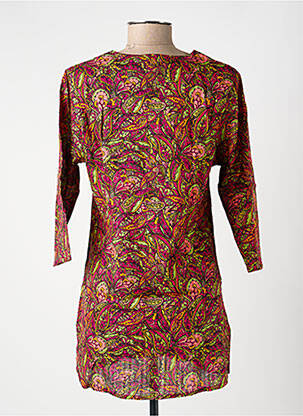 Tunique manches longues tissage crêpe rouge LA FIANCÉE femme