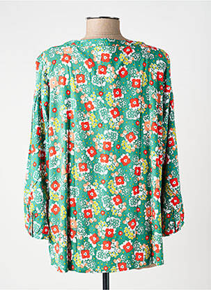 Blouse imprimé fleurs manches longues vert PRINCESSE NOMADE femme