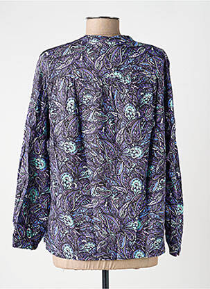 Chemisier imprimé fleurs manches longues violet LA FIANCÉE femme