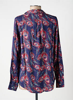 Chemisier coupe fluide manches longues bleu LA FIANCÉE femme