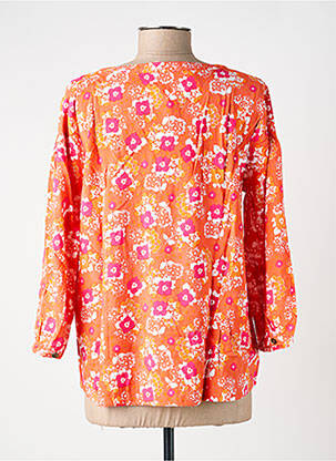 Blouse imprimé fleurs manches 3/4 orange PRINCESSE NOMADE femme