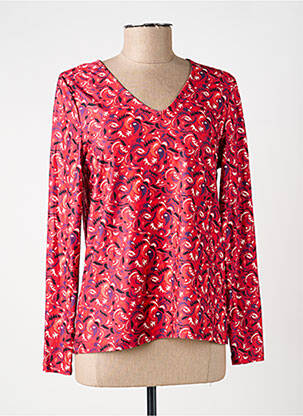 Top tissage jersey manches longues rouge LA FIANCÉE femme