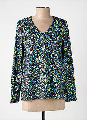 Top tissage jersey manches longues bleu LA FIANCÉE femme