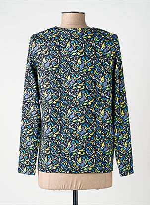 Top tissage jersey manches longues bleu LA FIANCÉE femme