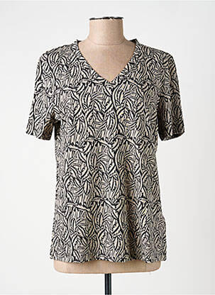 Top stretch manches courtes gris LA FIANCÉE femme