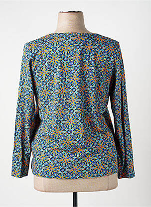 Top imprimé fantaisie manches longues bleu LA FIANCÉE femme
