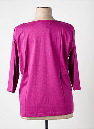 Top tissage jersey manches 3/4 violet LA FIANCÉE femme