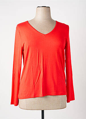 Top stretch manches longues rouge LA FIANCÉE femme