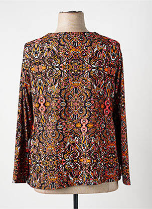 Blouse imprimé fantaisie manches longues marron LA FIANCÉE femme