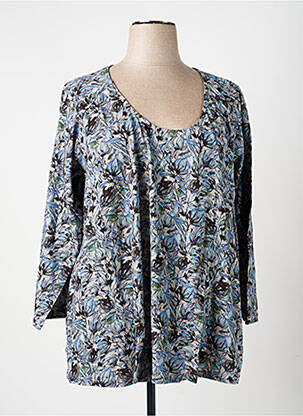 Top tissage jersey manches longues bleu LA FIANCÉE femme