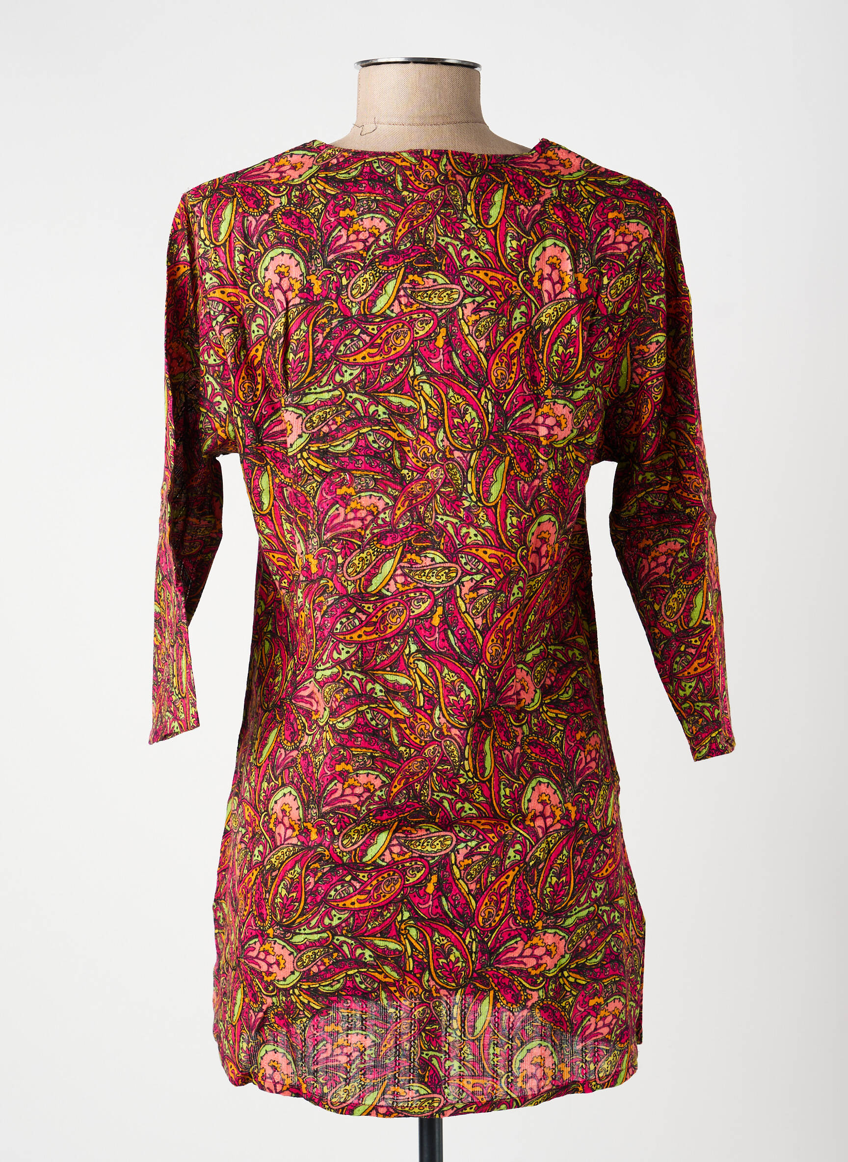 Tunique manches longues tissage crêpe rouge LA FIANCÉE femme