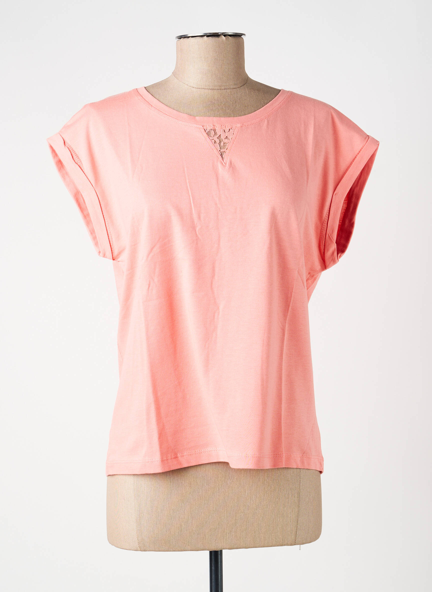T-shirt coupe droite manches courtes rose LA FIANCÉE femme