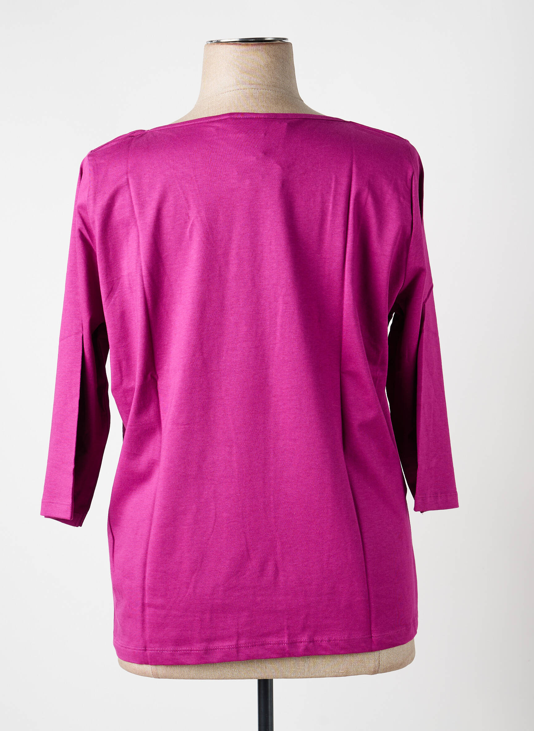 Top tissage jersey manches 3/4 violet LA FIANCÉE femme