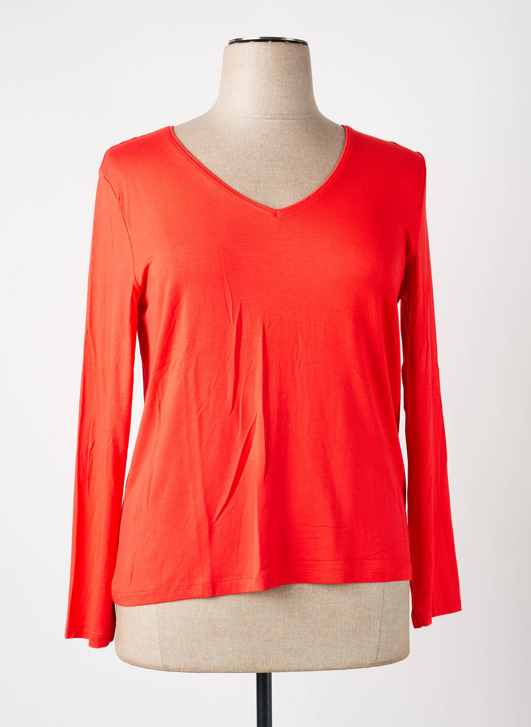 Top stretch manches longues rouge LA FIANCÉE femme