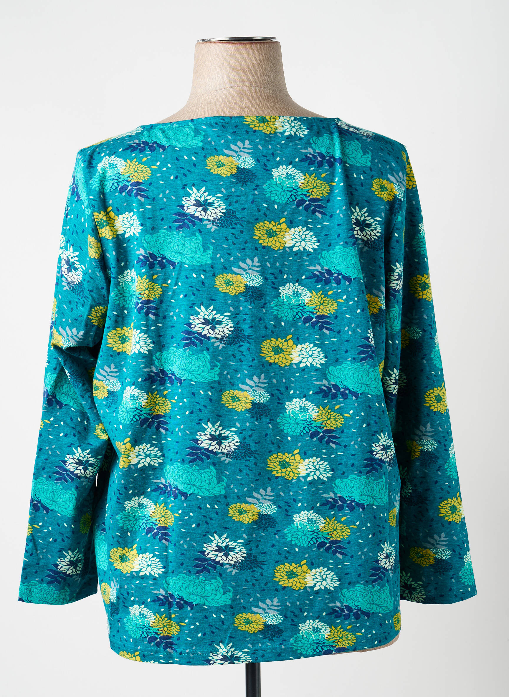 Top tissage jersey manches longues vert LA FIANCÉE femme