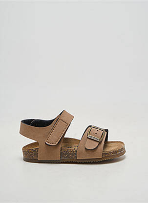 Sandales/nu pieds matière lisse bout rond marron GOLDSTAR garçon