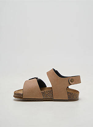 Sandales/nu pieds matière lisse bout rond marron GOLDSTAR garçon