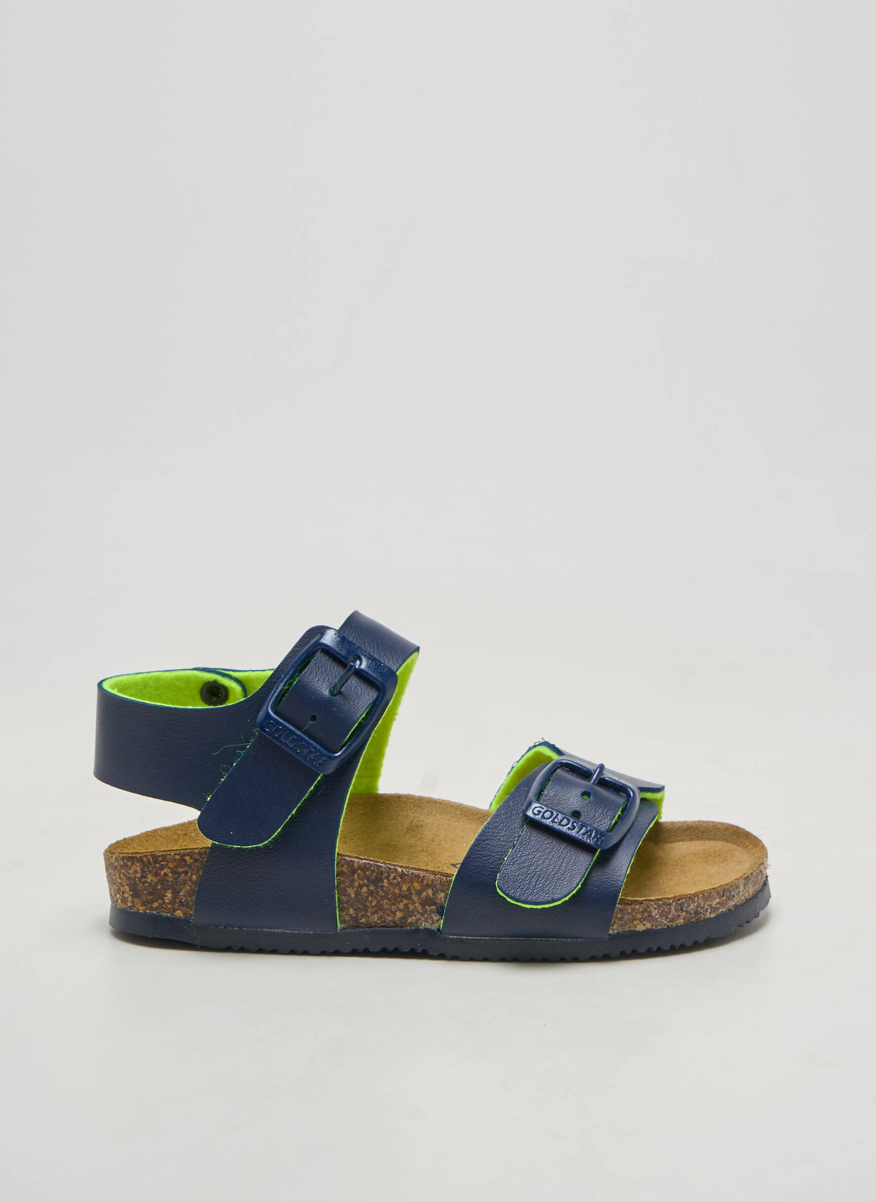 Sandales/nu pieds matière lisse bout rond bleu GOLDSTAR garçon