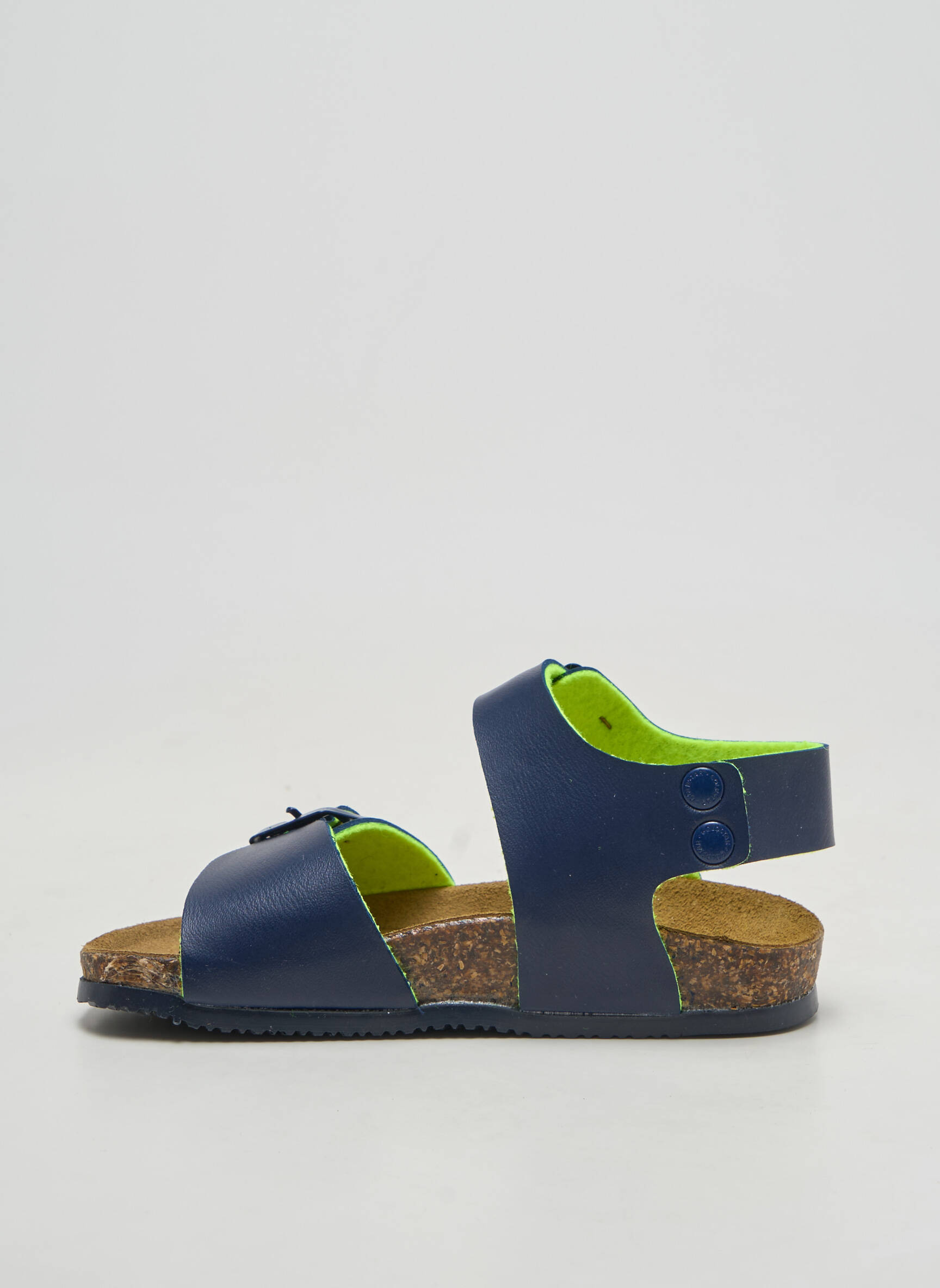 Sandales/nu pieds matière lisse bout rond bleu GOLDSTAR garçon