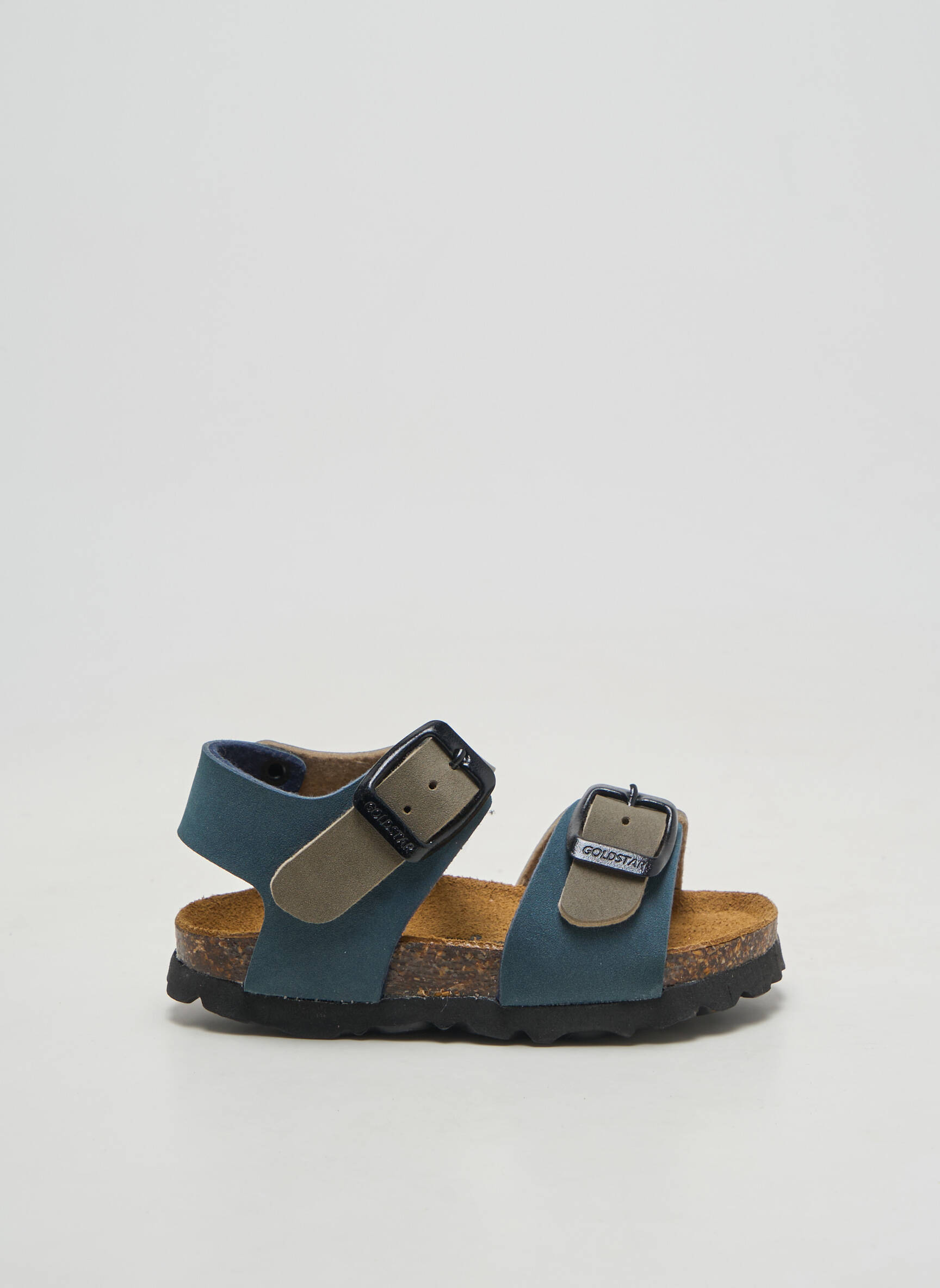 Sandales/nu pieds nubuck bout rond bleu GOLDSTAR garçon