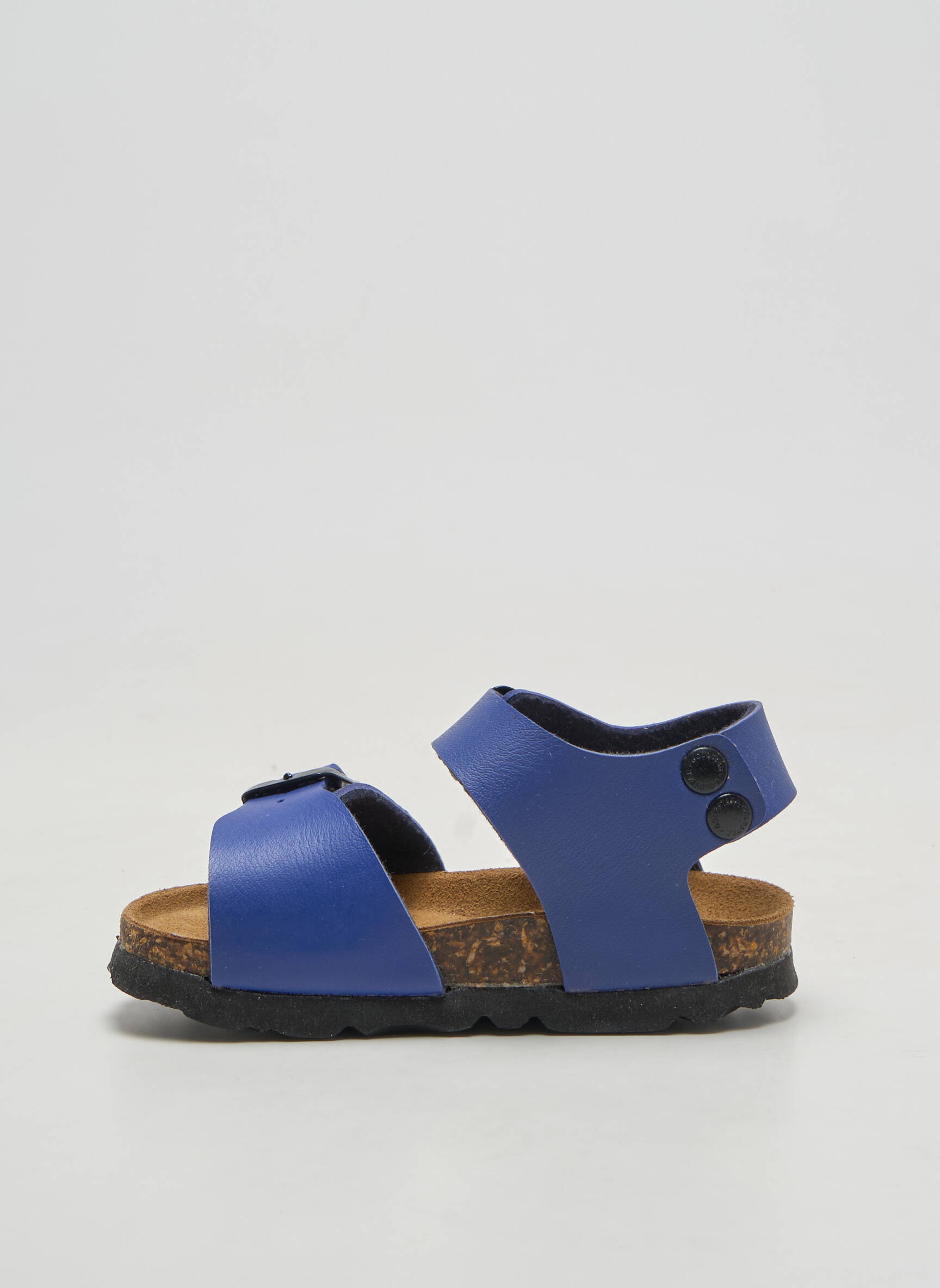 Sandales/nu pieds matière lisse bout rond bleu GOLDSTAR garçon