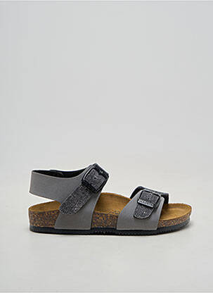 Sandales/nu pieds nubuck bout rond gris GOLDSTAR garçon