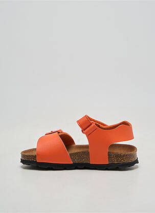 Sandales/nu pieds matière lisse bout rond orange NÖRVIK garçon