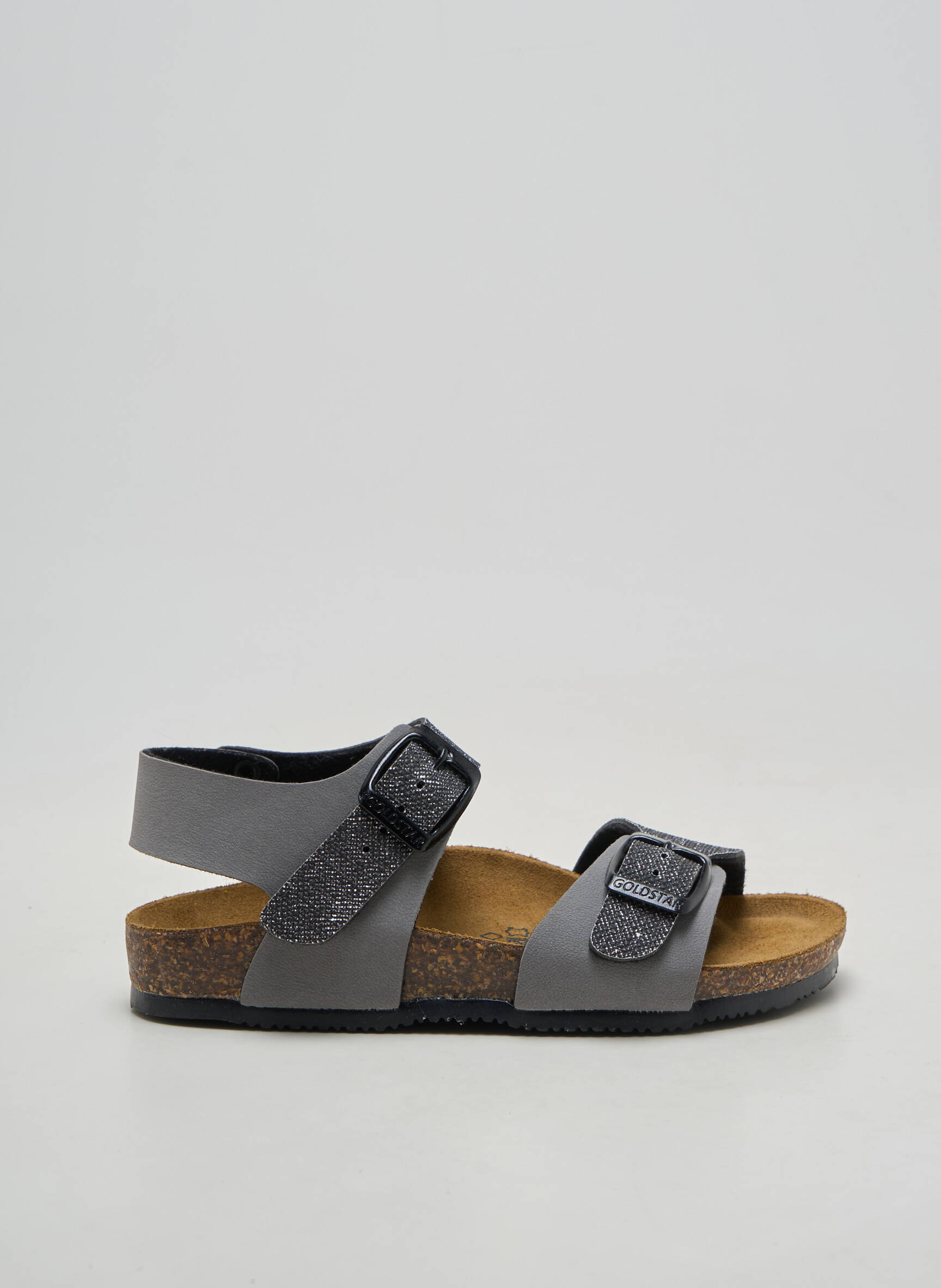 Sandales/nu pieds nubuck bout rond gris GOLDSTAR garçon