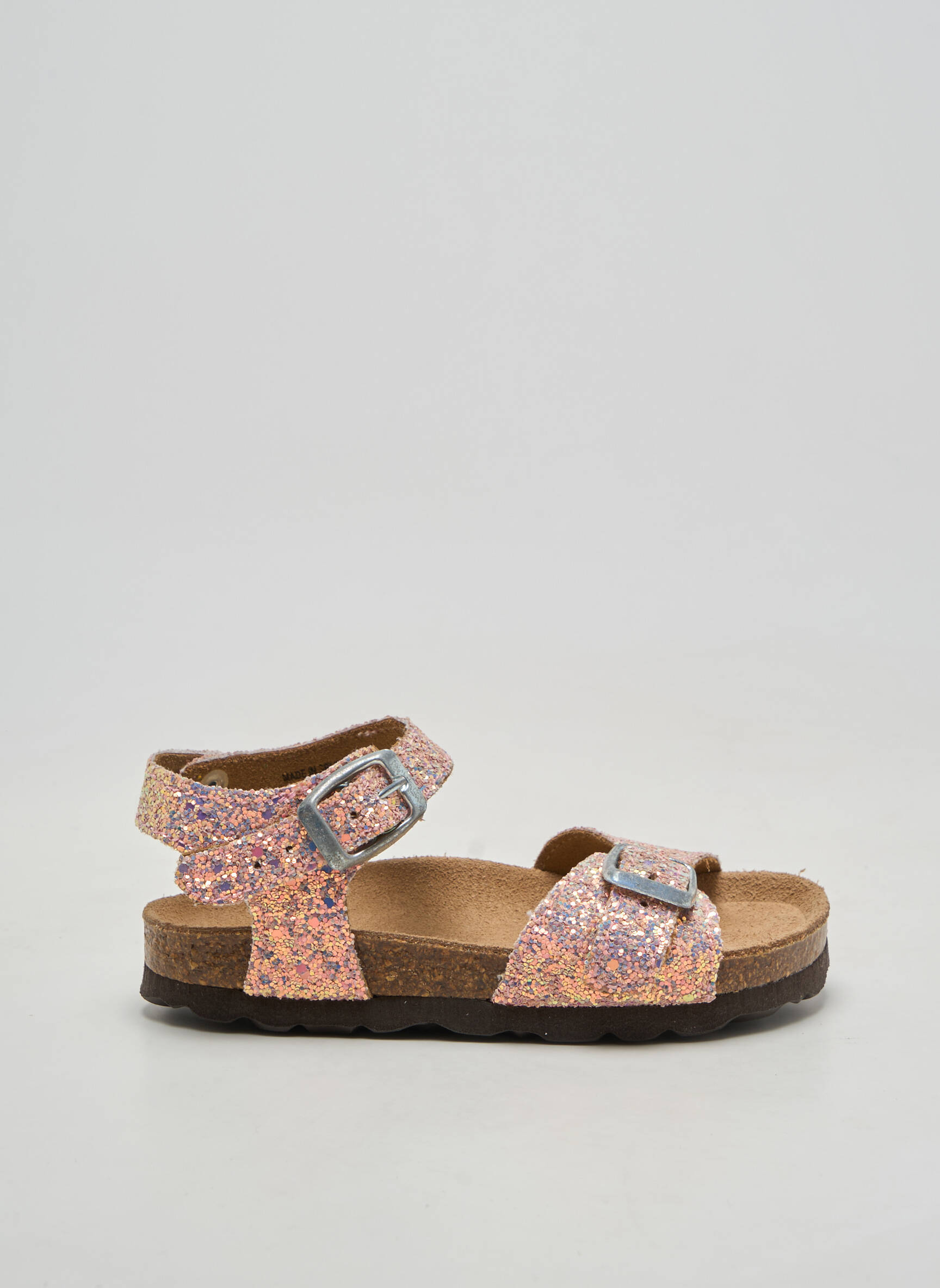 Sandales/nu pieds bout rond bout rond rose REQINS fille