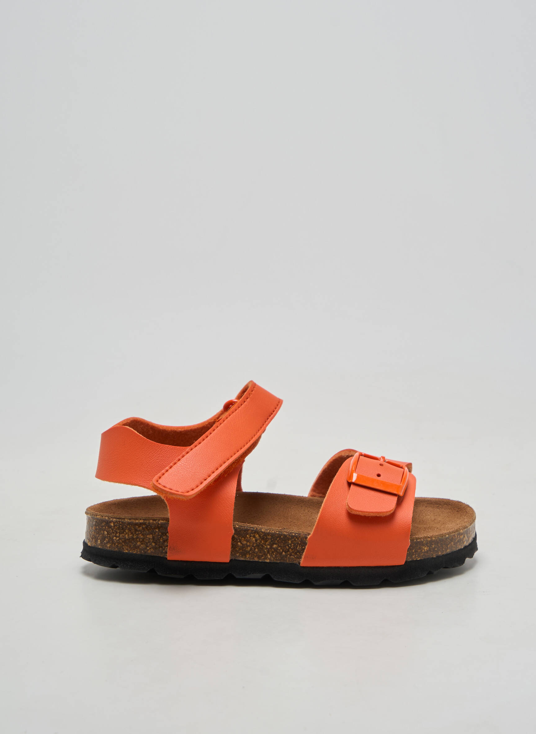 Sandales/nu pieds matière lisse bout rond orange NÖRVIK garçon