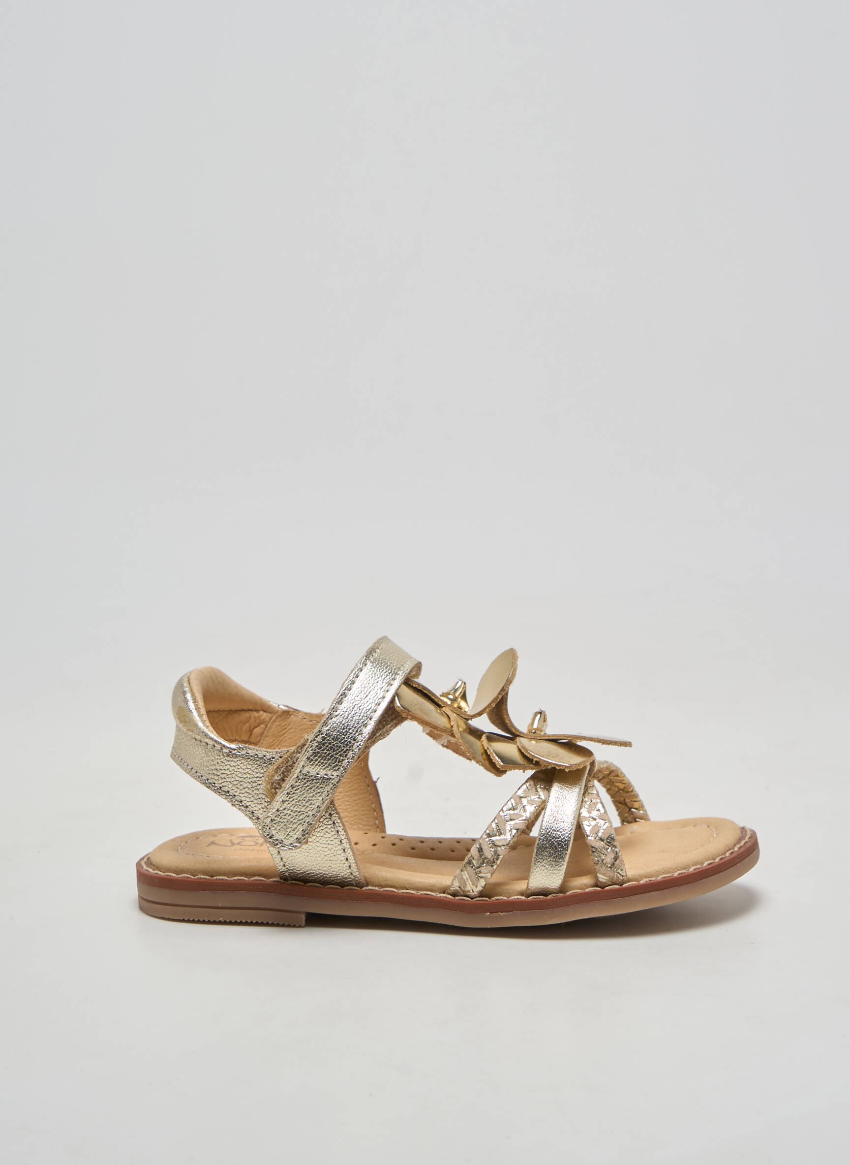 Sandales/nu pieds bout rond chiquet or NÖRVIK fille