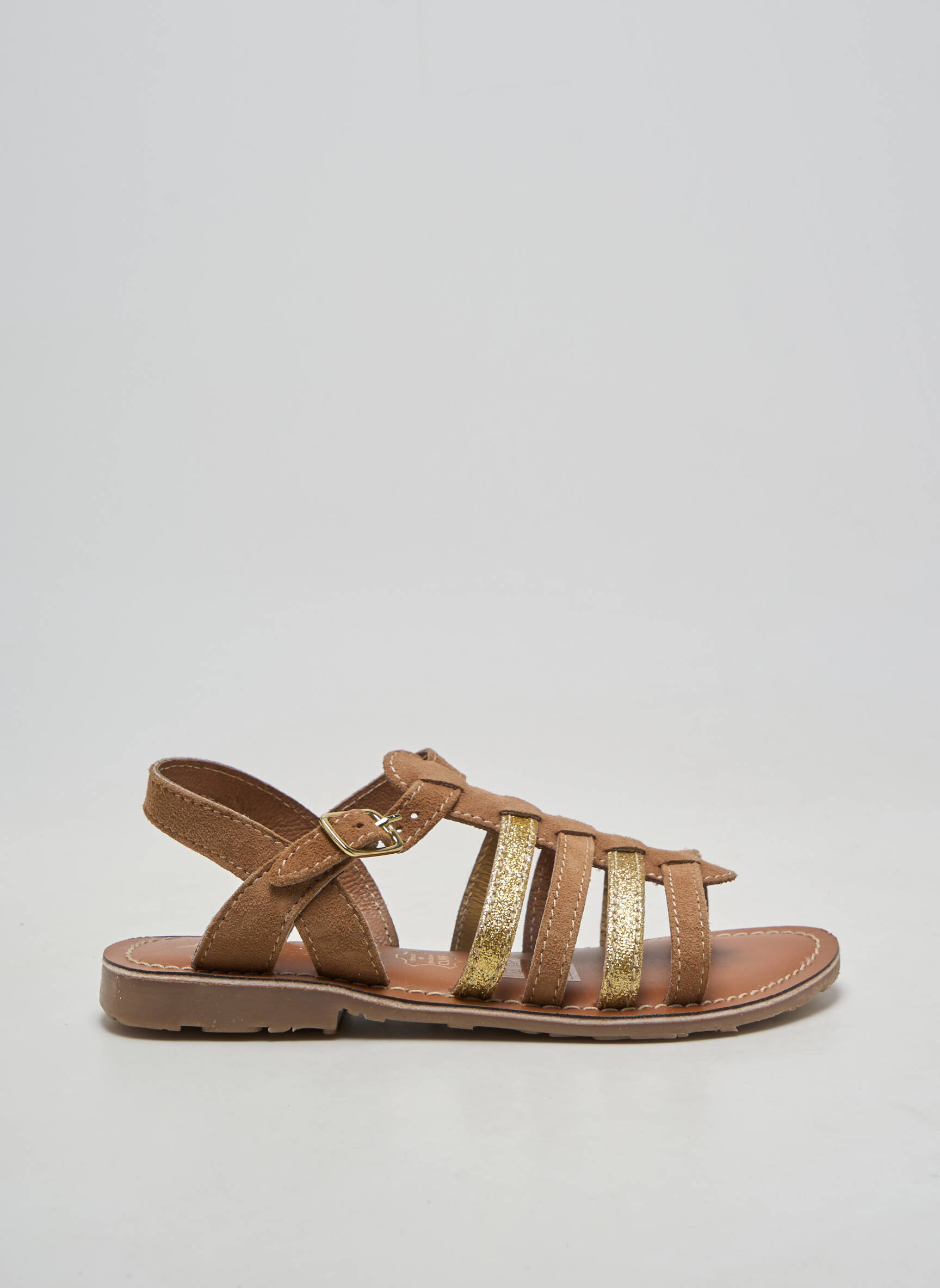 Sandales/nu pieds bout rond chiquet marron L'ATELIER TROPÉZIEN fille