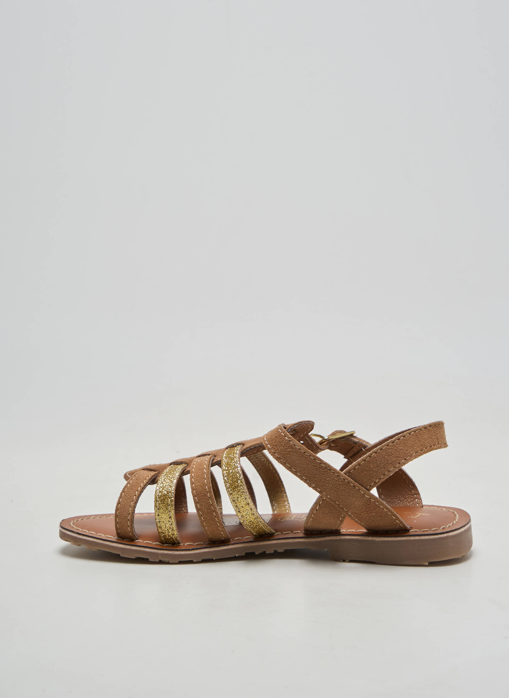 Sandales/nu pieds bout rond chiquet marron L'ATELIER TROPÉZIEN fille