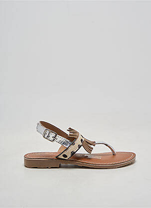 Sandales/nu pieds bout rond chiquet argent L'ATELIER TROPÉZIEN fille