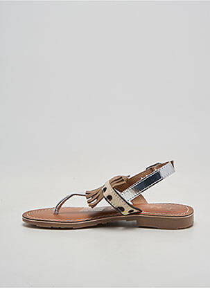 Sandales/nu pieds bout rond chiquet argent L'ATELIER TROPÉZIEN fille