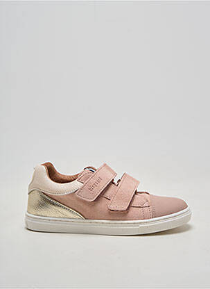 Baskets fermeture scratch bout rond rose BISGAARD fille