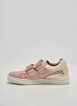 Baskets fermeture scratch bout rond rose BISGAARD fille
