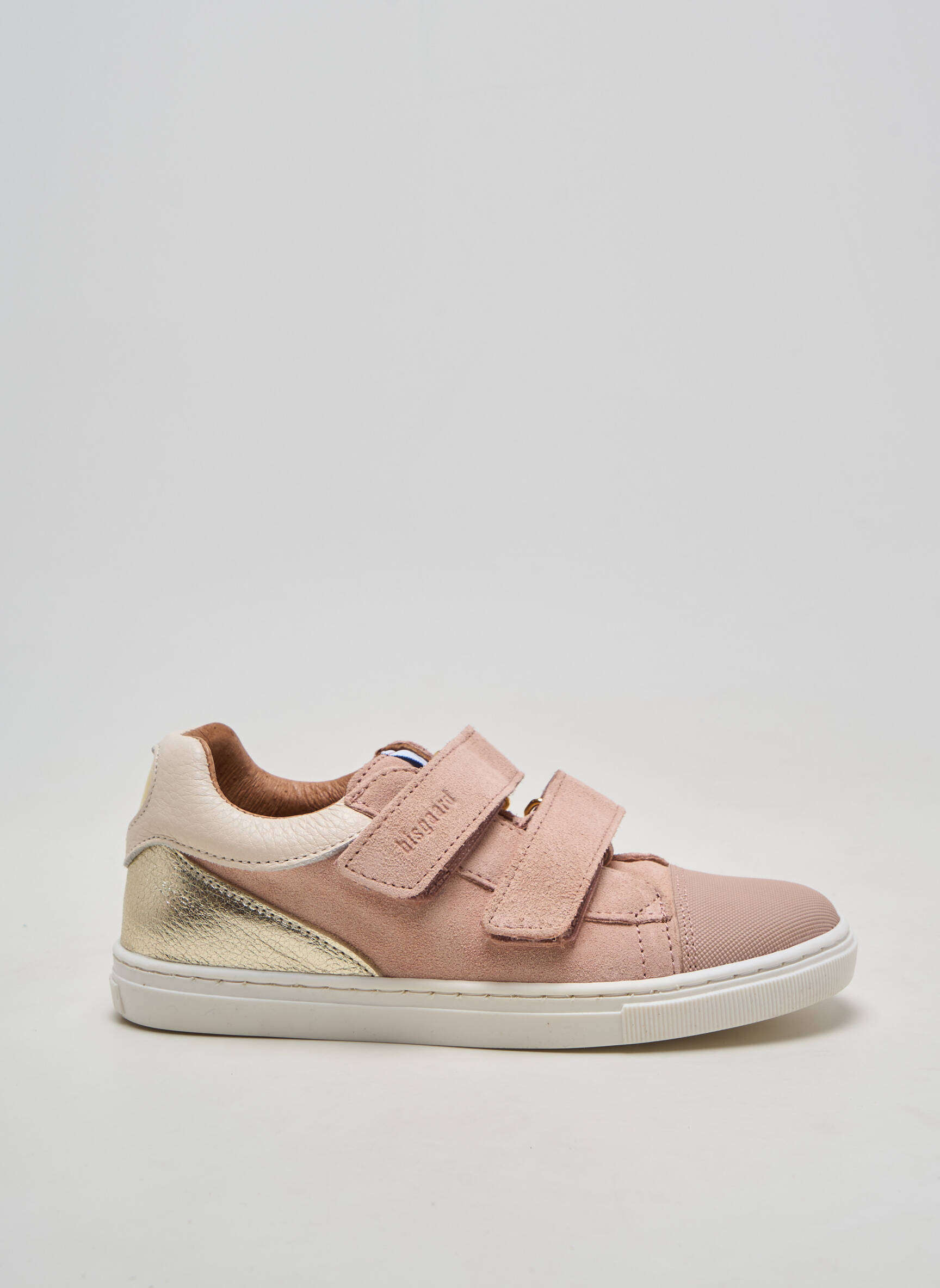 Baskets fermeture scratch bout rond rose BISGAARD fille