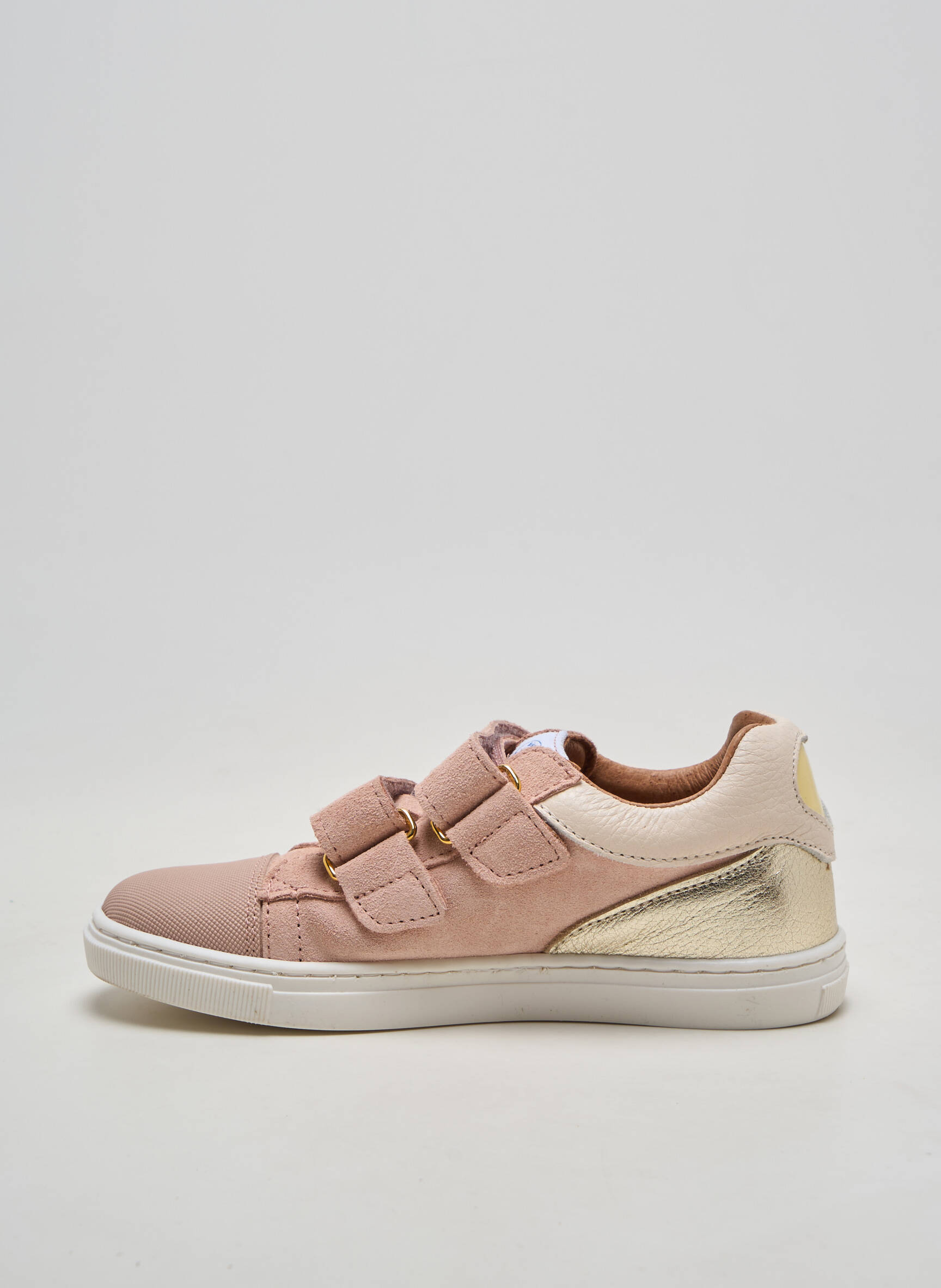 Baskets fermeture scratch bout rond rose BISGAARD fille