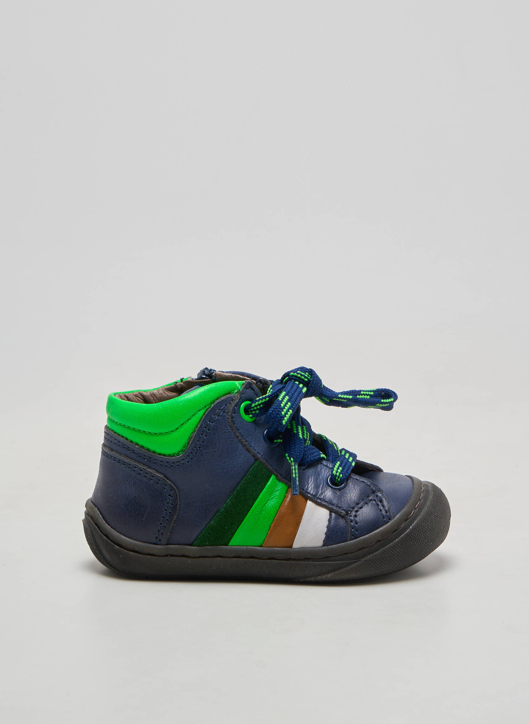 Bottillons nubuck bout rond bleu STONES AND BONES garçon