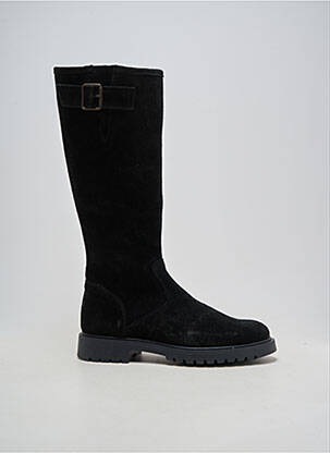 Bottes nubuck talon plat jusqu'à 3cm noir ACEBOS femme