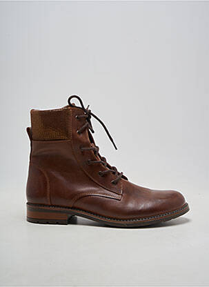 Bottines/boots matière lisse talon plat jusqu'à 3cm marron BELLAMY femme