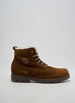 Bottines/boots fourrée chiquet marron REQINS homme