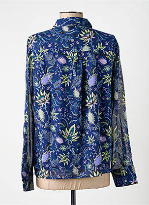 Blouse légère et transparente manches longues bleu LA FIANCÉE femme